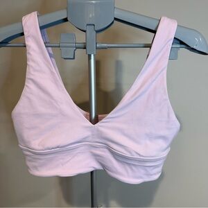 Lululemon Align V-Neck Bra Pink Peony Size 10 Light Support A/B